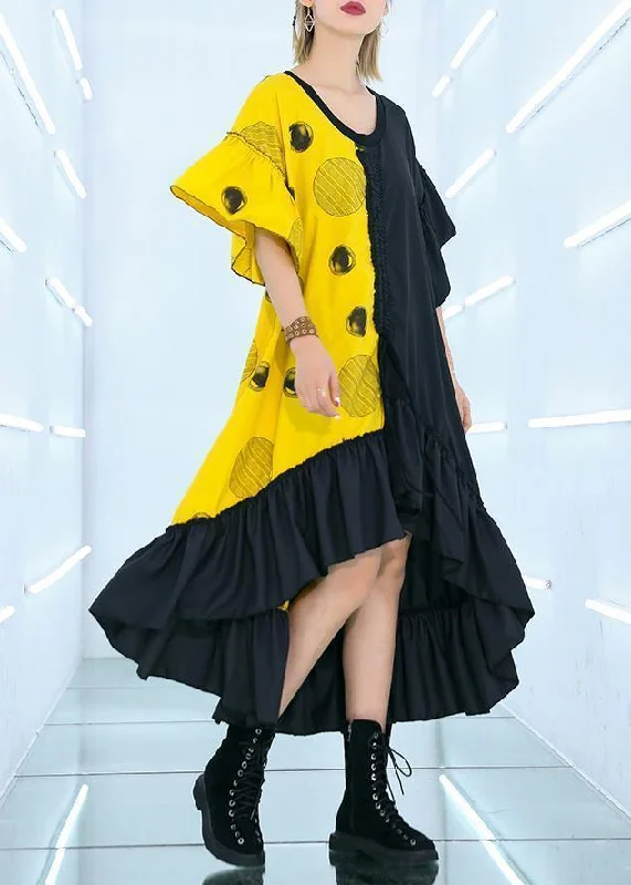 Online Specials DIY black asymmetric cotton quilting dresses patchwork Traveling summer Dresses Online Specials DIY black asymmetric cotton quilting dresses patchwork Traveling summer Dresses