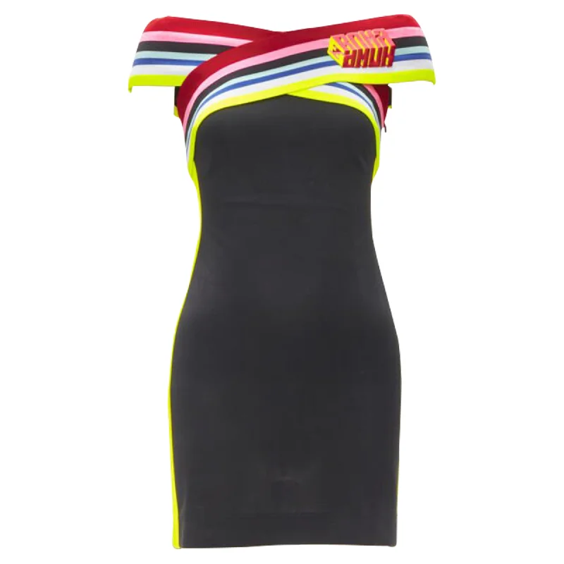 Bargain Prices Fendi Roma Amor cross strap FF Zucca bodycon dress