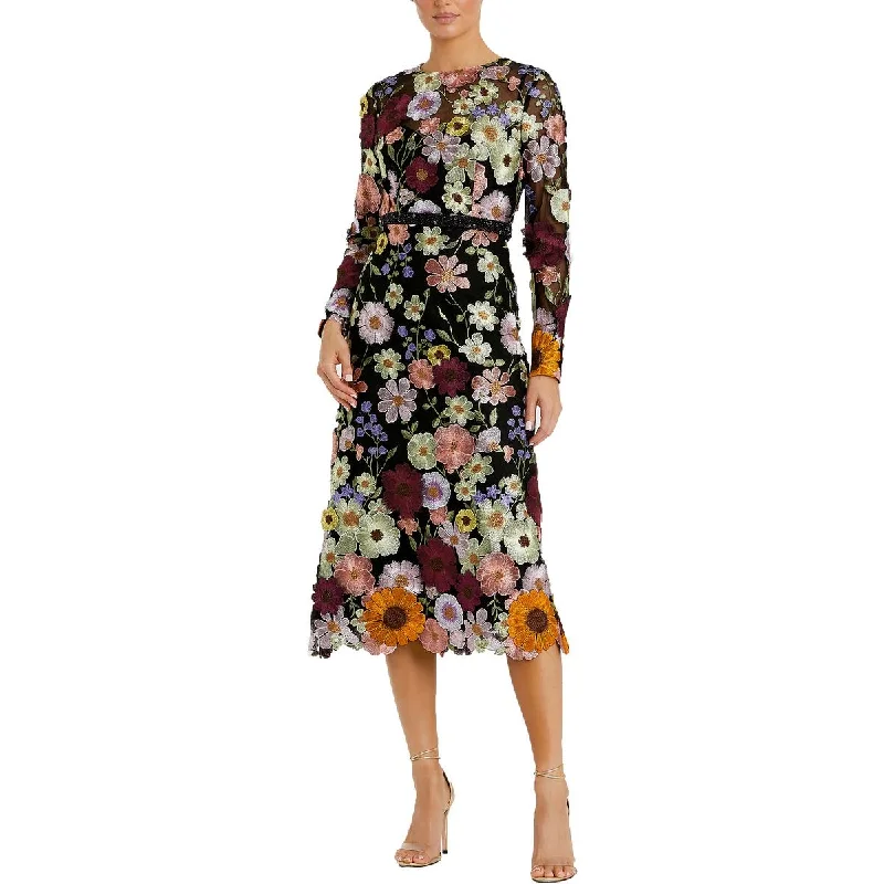 Daily Specials Womens Embellished Floral Sheath Dress