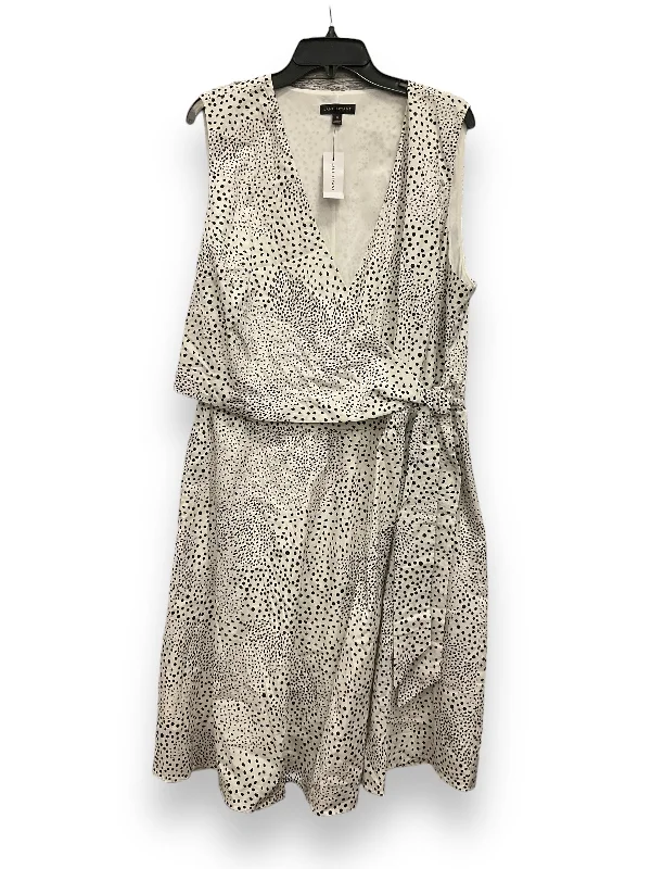 Deal Alert Polkadot Pattern Dress Casual Short Lane Bryant, Size 2x