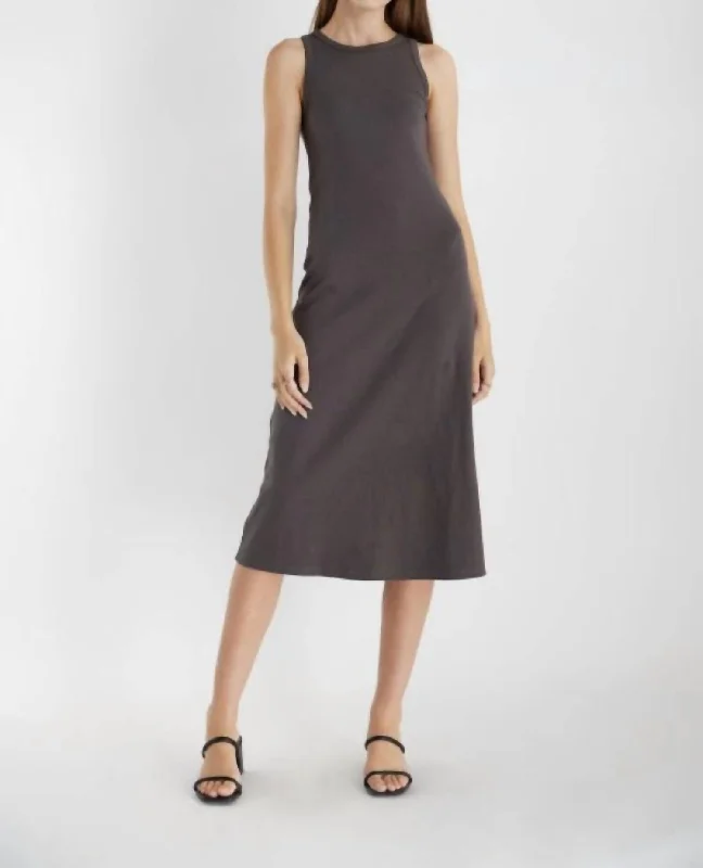 Friends and Family Sale Ivette Dress In Charcoal
