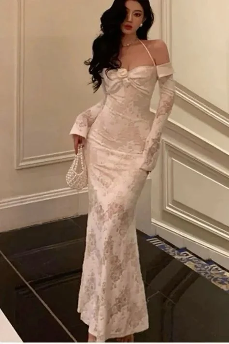 Discount Deals White Off Shoulder Lace Mermid Sexy Long Party Dress Evening Gown, DP4483 Discount Deals White Off Shoulder Lace Mermid Sexy Long Party Dress Evening Gown, DP4483