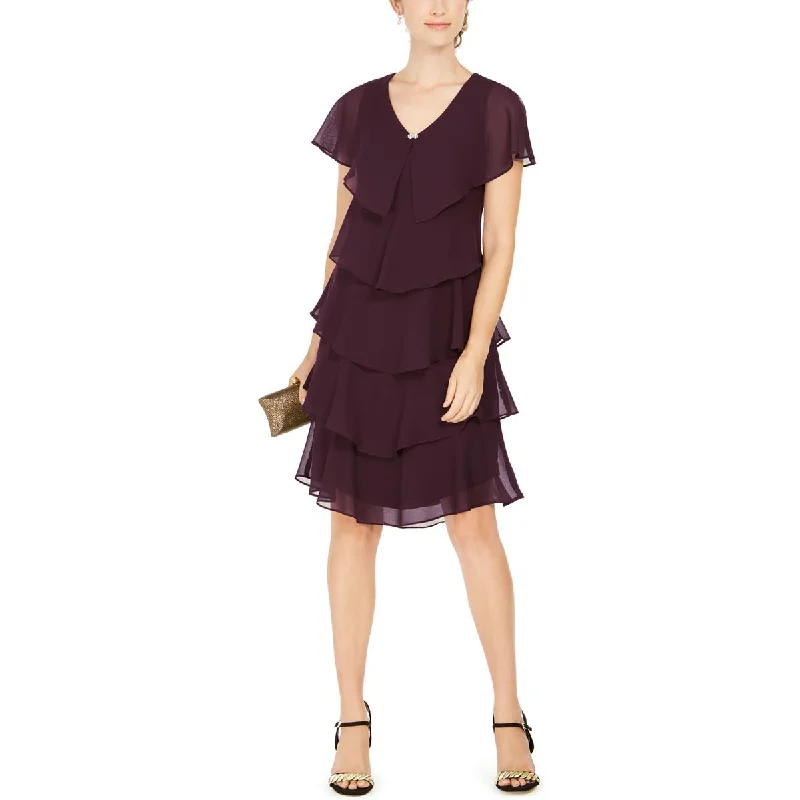Extra Savings Womens Party Crepe Cocktail Dress