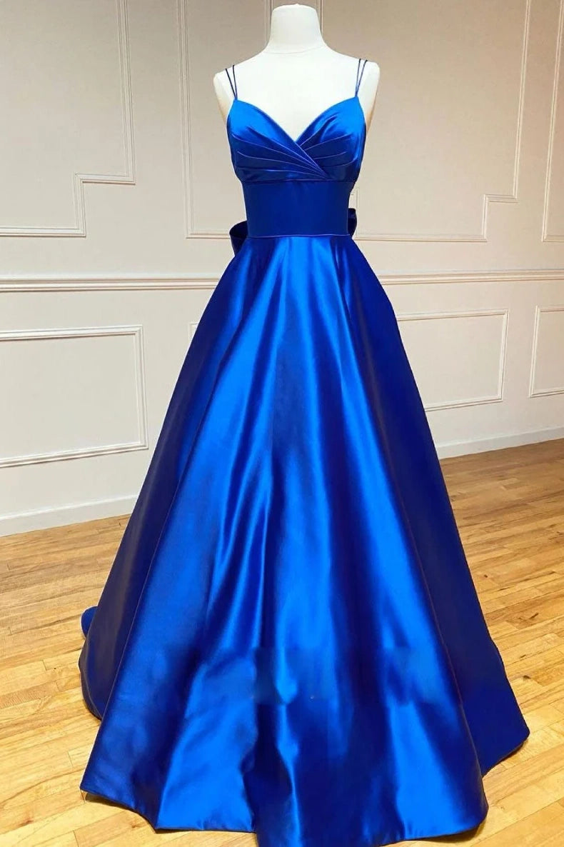 Daily Deals Royal Blue A-Line Sleeveless Party Prom Dress