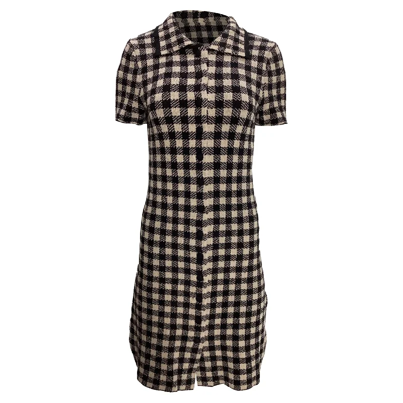Discount Extravaganza Altuzarra Dody Buttoned Gingham Mini Dress In Multicolor Lyocell