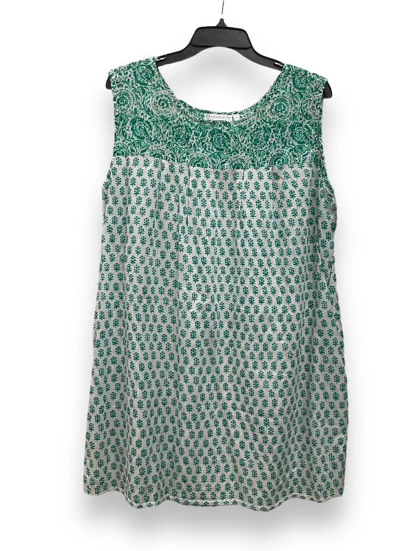 Lowest Price Green & White Dress Casual Short House of Pom, Size L