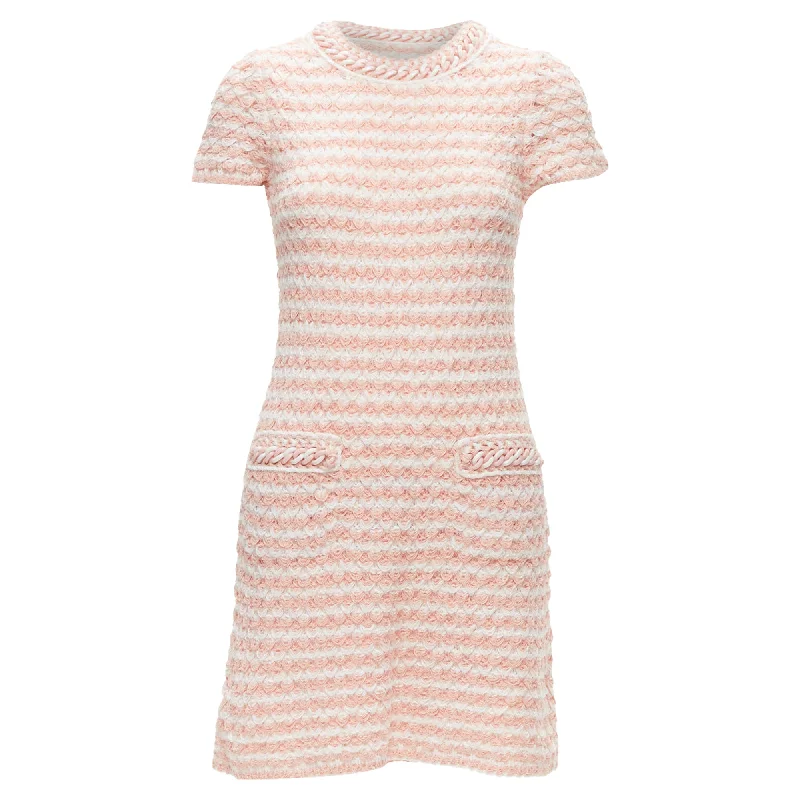 Midnight Madness Chanel Karl Lagerfeld boucle plastic resin chain trim dress