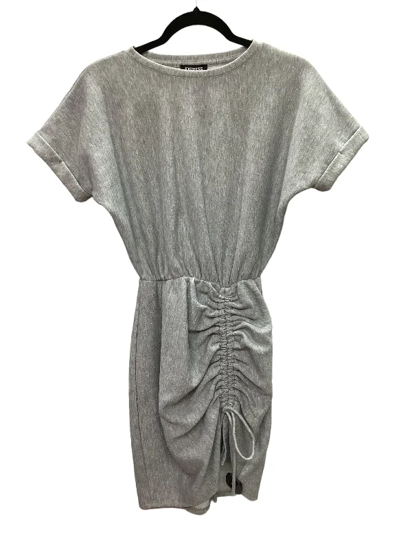 Midnight Madness Grey Dress Casual Short Express, Size Xs