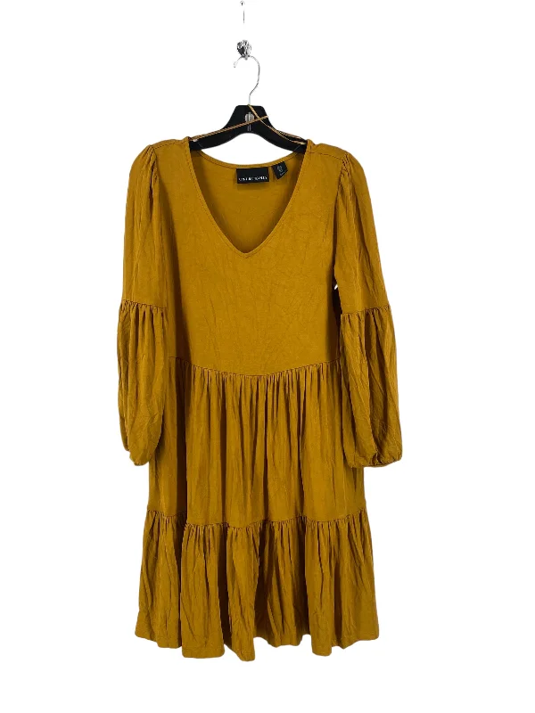 Doorbuster Deal Yellow Dress Casual Short Cynthia Rowley, Size S