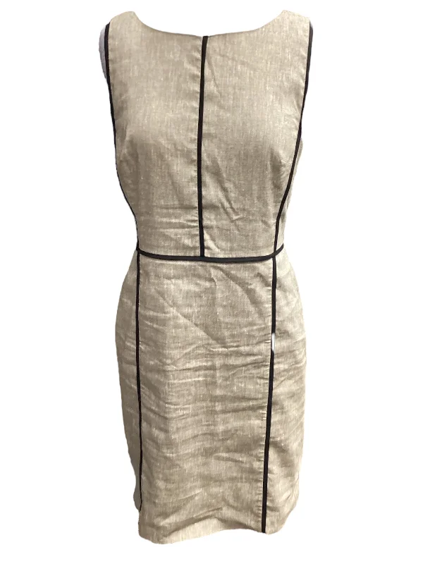 New Markdowns Beige Dress Casual Midi Ann Taylor, Size 4
