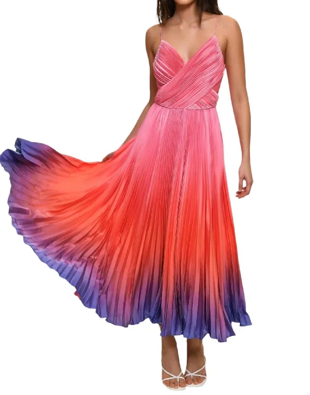 Factory Direct Sale Fiji Dress In Sunset Gradient