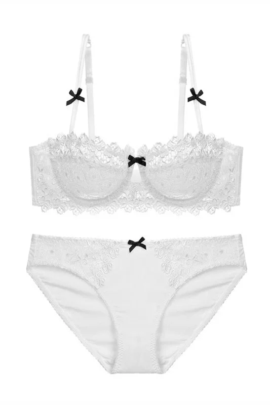 Final Markdown Cute White Lace Lingerie Set