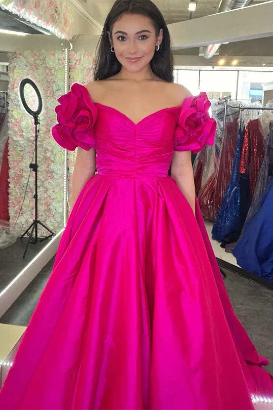 Buy Now Satin A-Line Empire Long Party Prom Dress