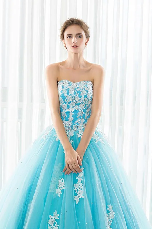 Discount Deals Strapless Lace Up Long Prom Evening Dress
