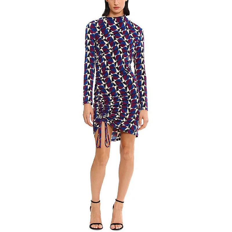 Savings Bonanza Womens Printed Long Sleeves Bodycon Dress