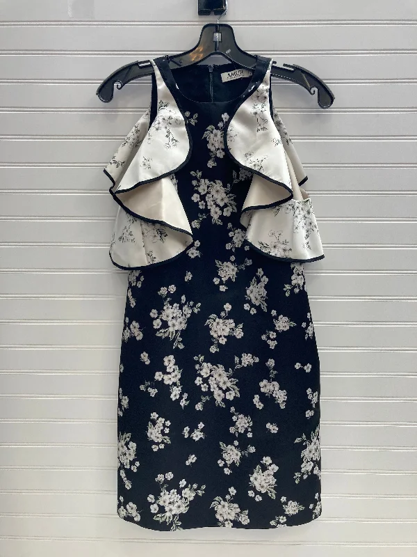 Savings Galore Floral Print Dress Party Short Amur, Size 0