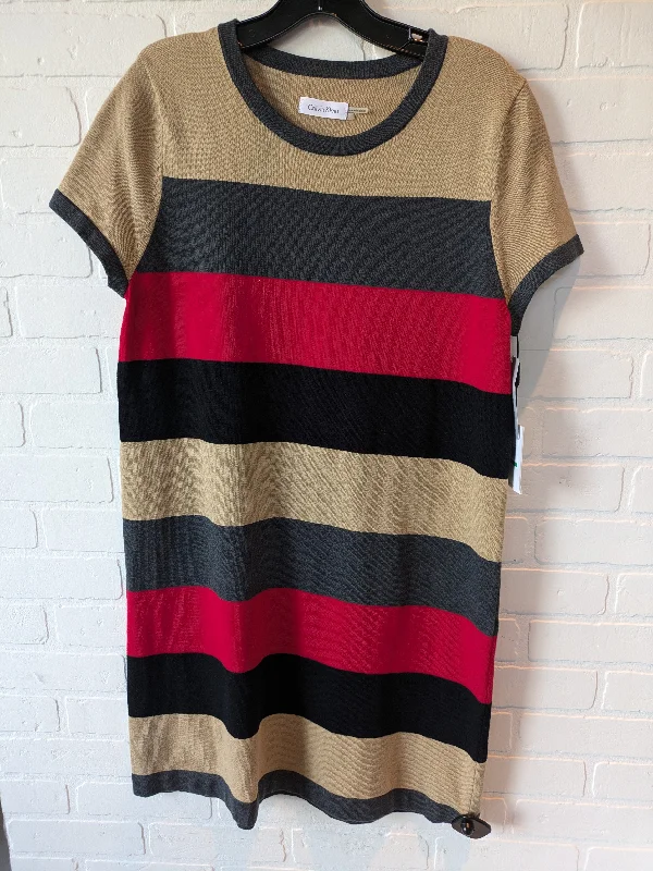Super Sale Brown & Grey Dress Sweater Calvin Klein, Size L