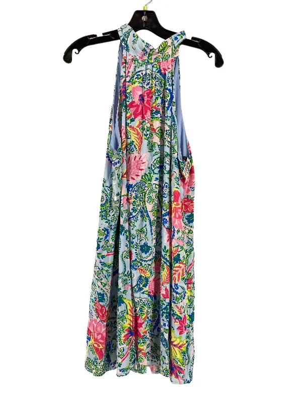 Price Drop Alert Floral Print Dress Party Short Andree By Unit, Size L