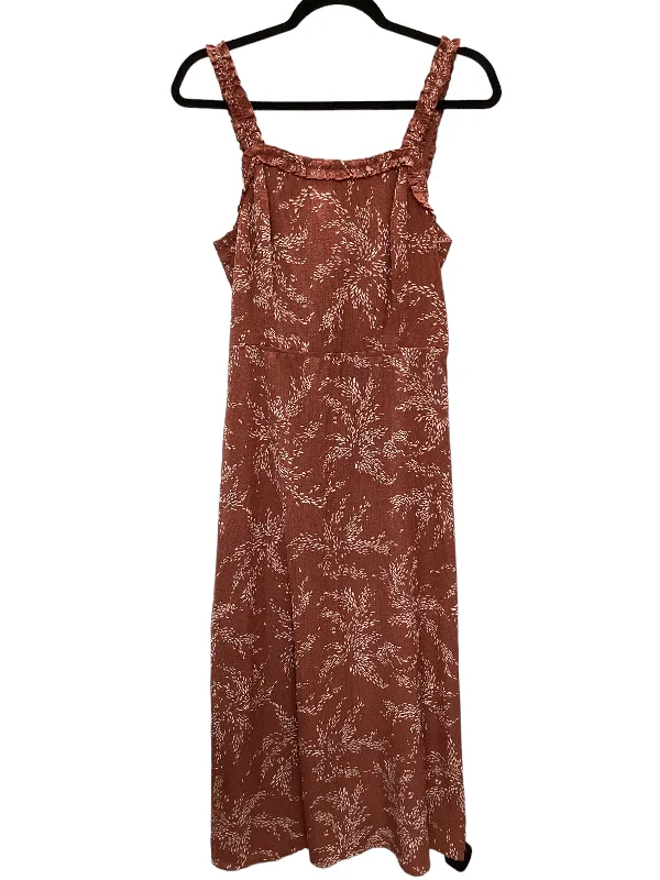 Final Clearance Red Dress Casual Midi Clothes Mentor, Size M