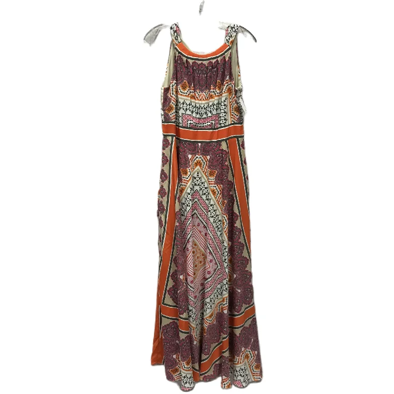 New Markdowns Orange & Pink Dress Casual Maxi By Chicos, Size: S