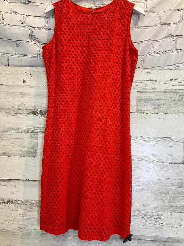 Unmissable Offer Orange Dress Casual Midi Sharagano, Size M