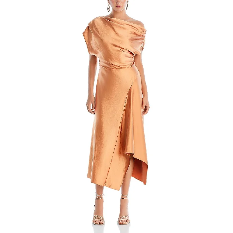 Super Sale Jasmine Womens Satin Asymmetric Midi Dress