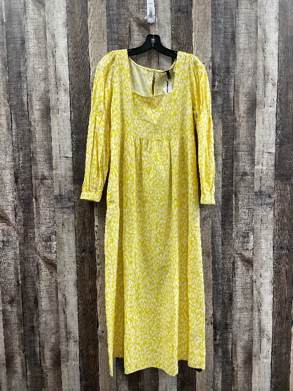 Discount Deals Gold & White Dress Casual Maxi Who What Wear, Size S