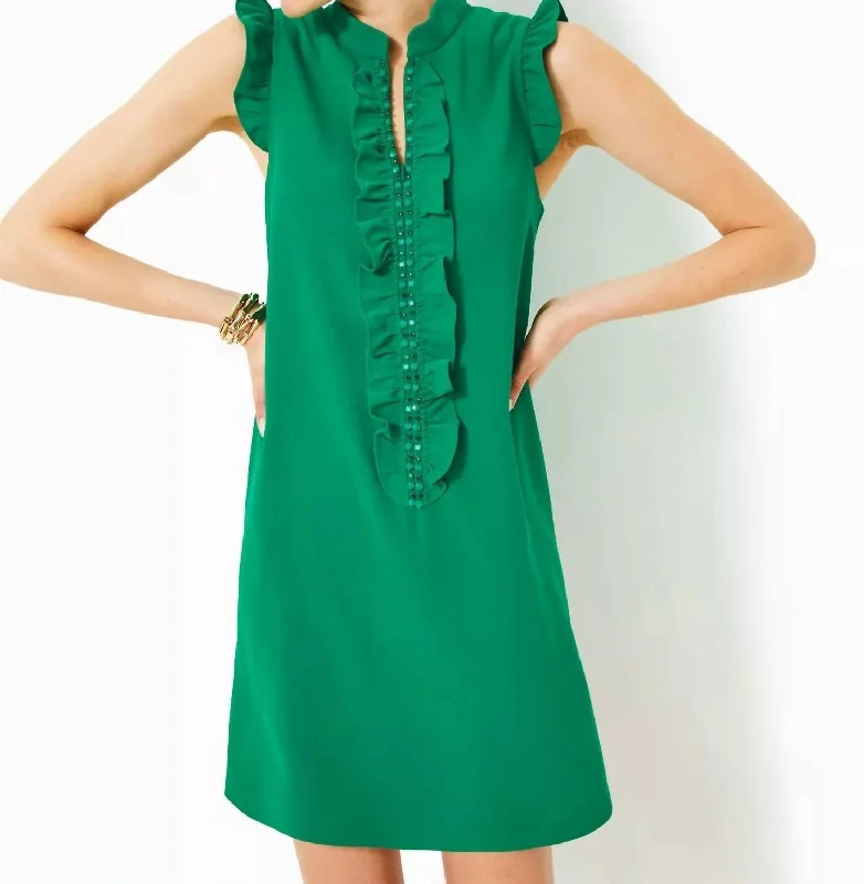 Early Access Adalee Shift Dress In Fiddle Leaf Green