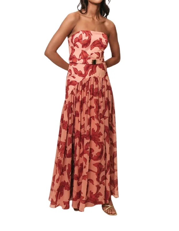 Today's Special Carmel Dress In Baroque Swirling Leaves