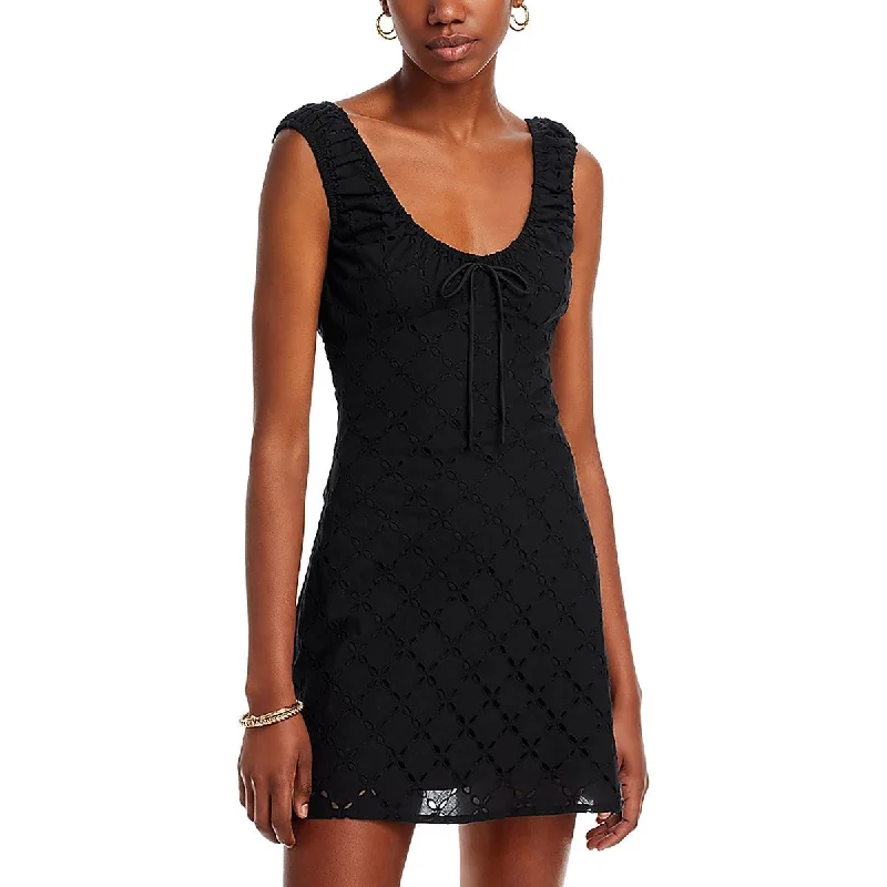 Deal of the Week Cedar Womens Eyelet Mni Mini Dress