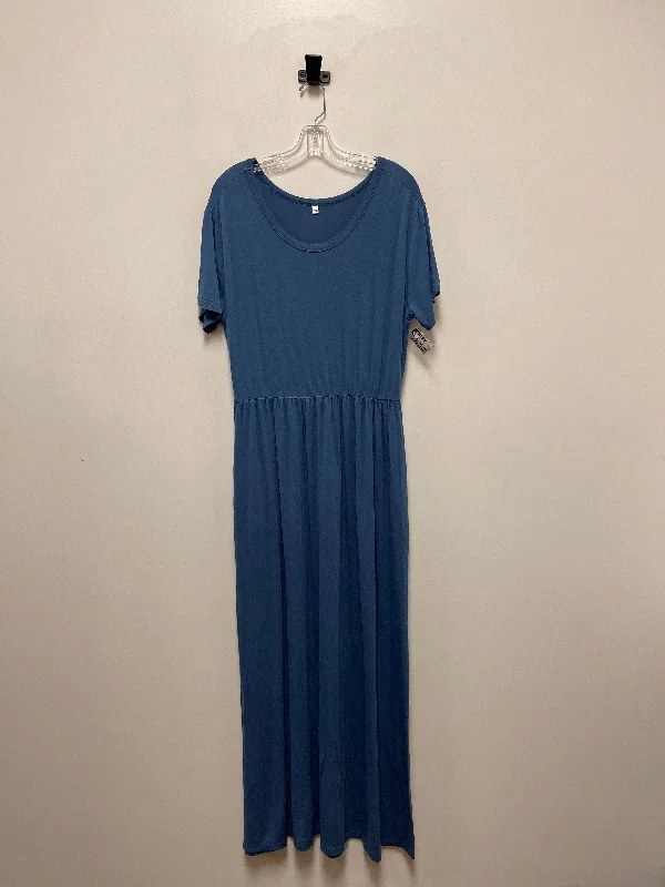Final Markdown Blue Dress Casual Maxi Clothes Mentor, Size 2x