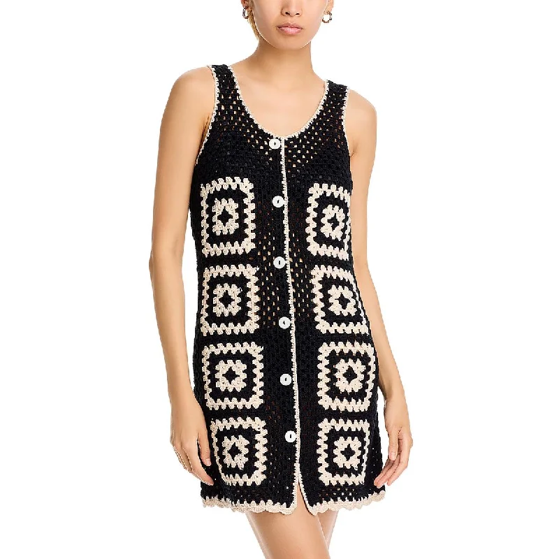 Special Promotion Womens Textured Sleeveless Sweaterdress