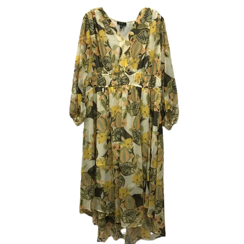 Year-End Clearance Yellow Dress Casual Midi By Jessica Simpson, Size: 2x