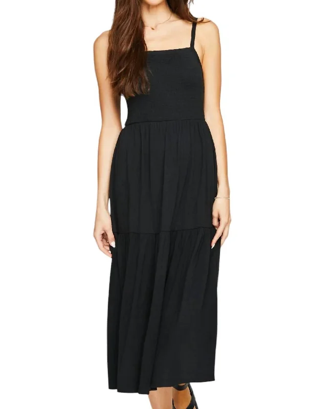 Deal Zone Florence Midi Dress In Black