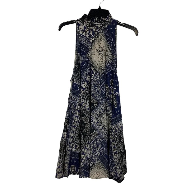 Can't Miss Blue Dress Casual Short Free People, Size S