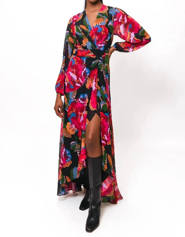 Holiday Sale Bridge Dress In Black Floral