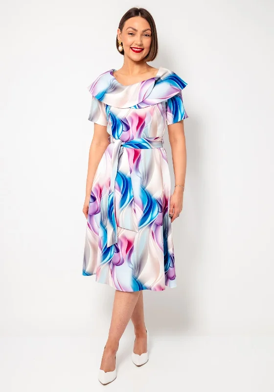 Instant Discount Coco Doll Gia Nala Abstract Print Dress, Lilac and Blue