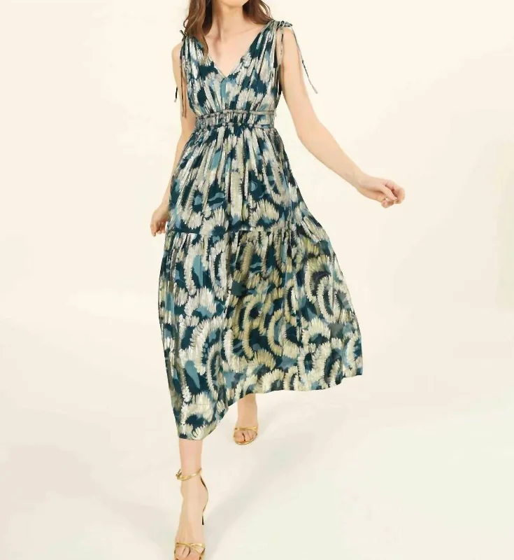 Exclusive Access Rosalita Midi Dress In Santari Peacock