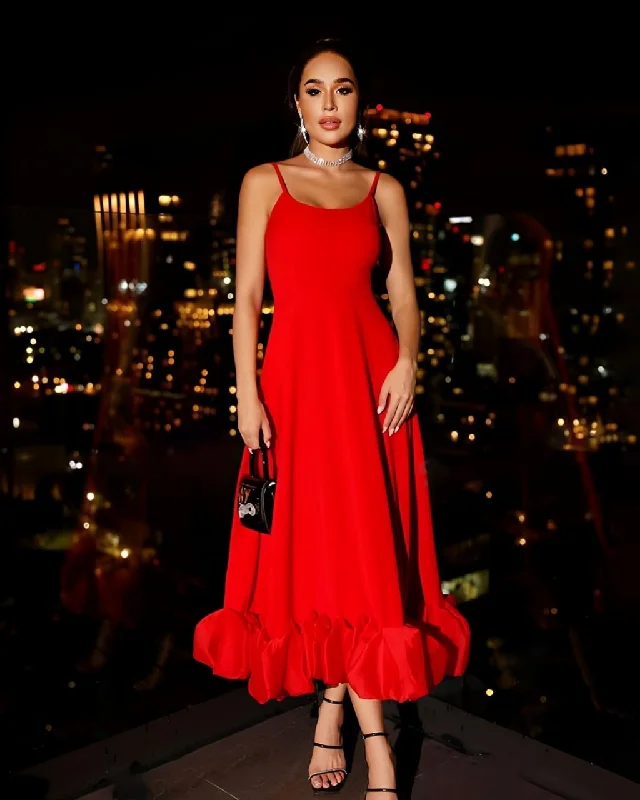 Overstock Molly Red Long Dress