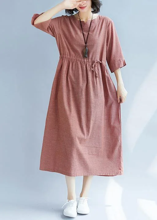 Stock Up and Save Classy drawstring cotton Tunics Photography red Robe Dresses summer Stock Up and Save Classy drawstring cotton Tunics Photography red Robe Dresses summer