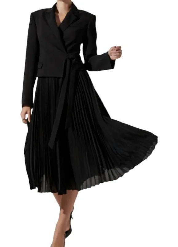 Price Rollback Sekani Mixed Media Dress In Black