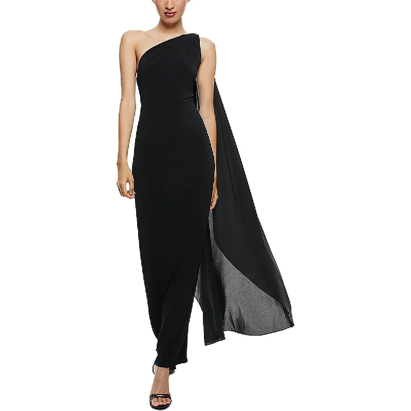 Shop and Save Anja Womens One Shoulder Formal Evening Dress