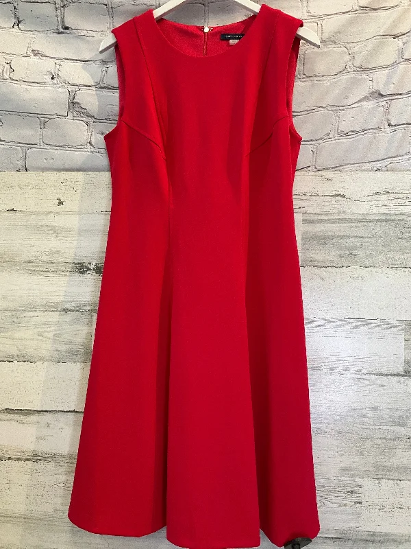 YEAR-End Clearance Red Dress Casual Midi Tommy Hilfiger, Size M
