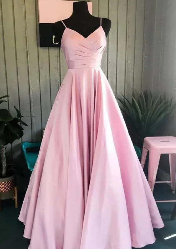 Amazing Deals V-Neck Spaghetti Straps A-Line Party Prom Dress