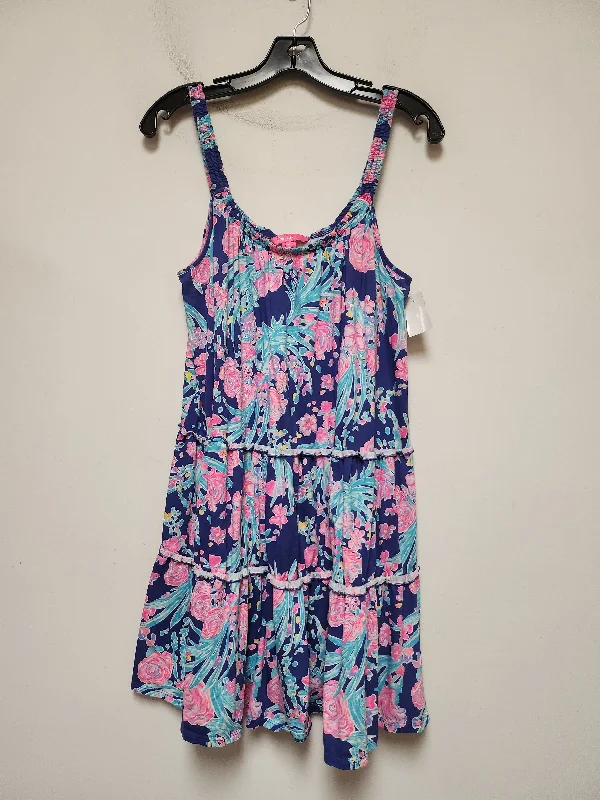Discount Deals Floral Print Dress Casual Short Lilly Pulitzer, Size L