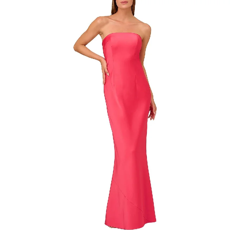 Exclusive Preview Womens Cut-Out Strapless Evening Dress