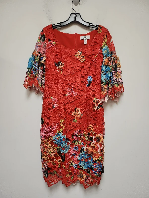 Discount Deals Orange Dress Casual Midi Badgley Mischka, Size 4