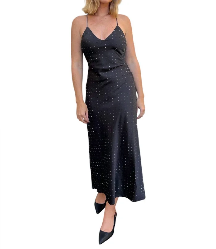 New Markdowns Allister Rhinestone Maxi Dress In Black