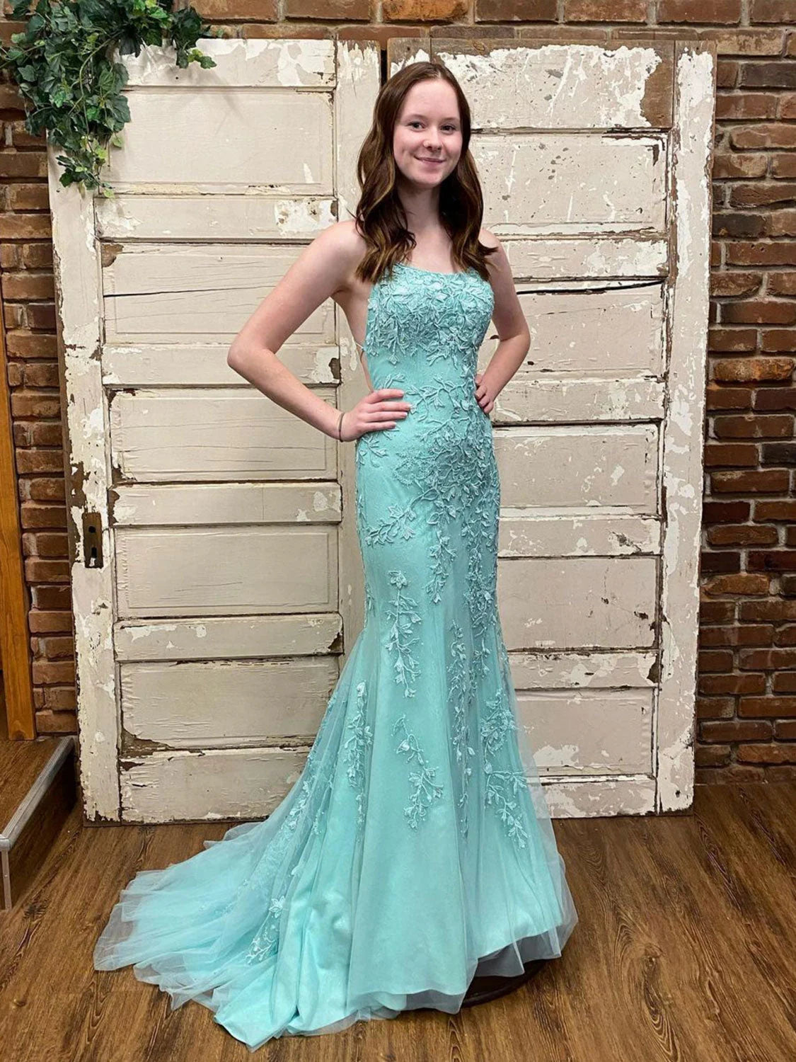 Limited Availability Mermaid Sleeveless Lace Appliques Party Prom Dress