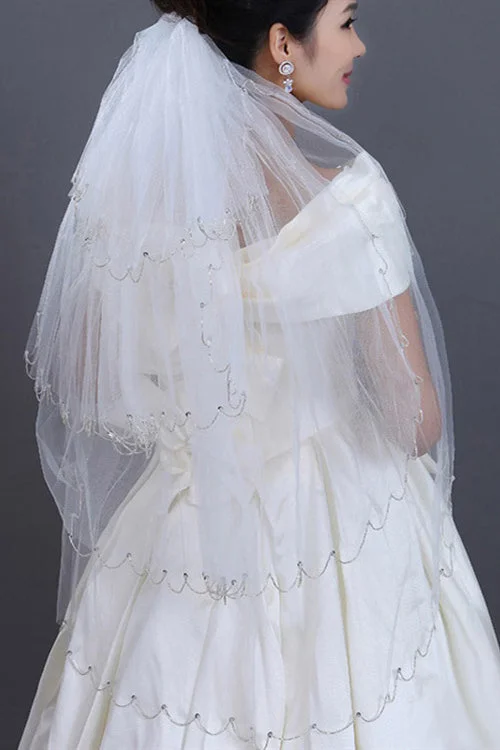 Early Bird Discount 4 Layered Off White Bridal Veil